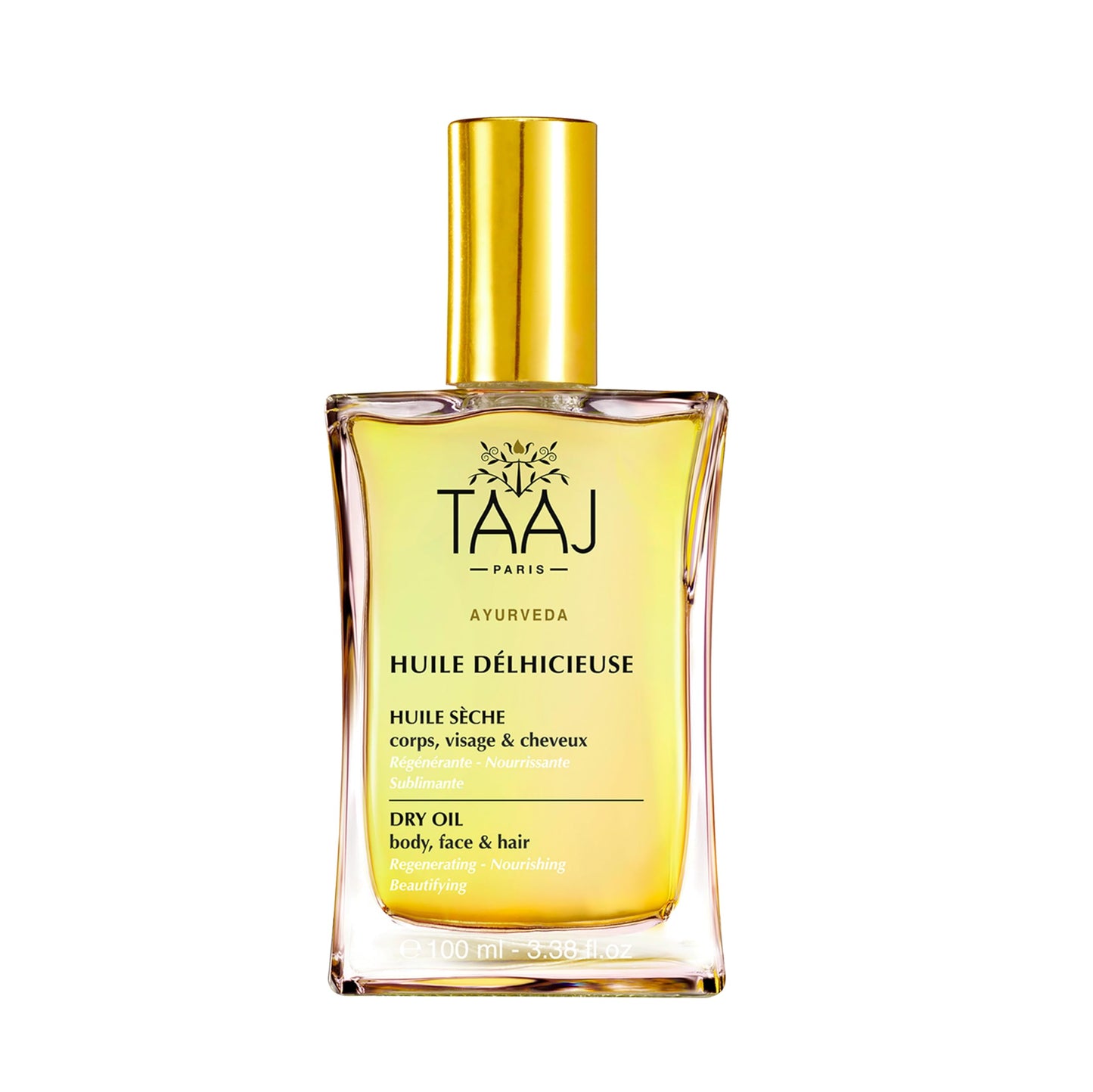 TAAJ Délhicieuse Dry Beauty Oil | Face, Body & Hair | Nourishes, Protects & Revitalizes | Silky Skin & Repaired Hair | Ayurvedic-Inspired Skincare | 96% Natural Ingredients | Vegan | 3.4 fl oz