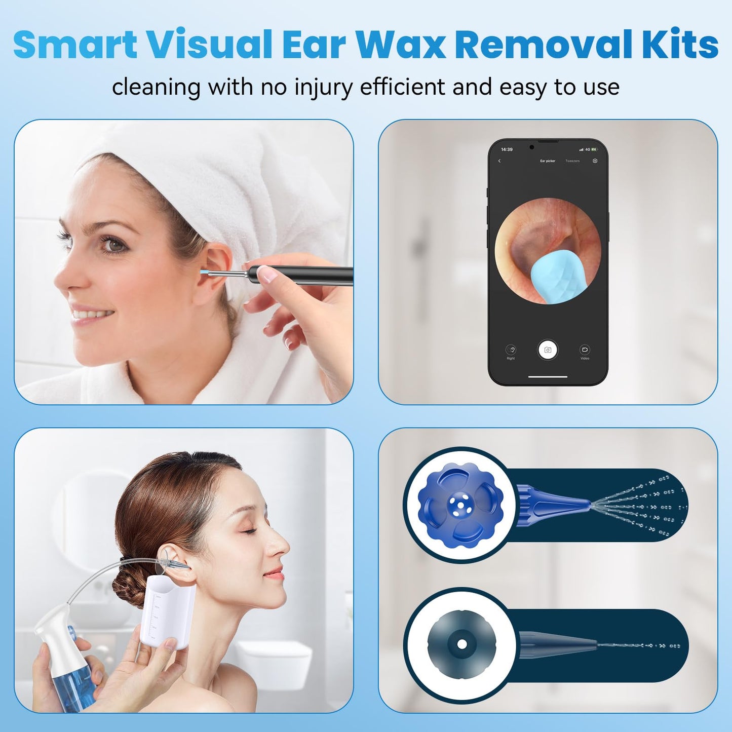 Ear Wax Removal - Ear Cleaner - Ear Camera - FSA HSA Eligible - Ear Wax Removal Kit - Ear Wax Removal Tool Camera - 1080HD Effective for Cleaning Ear Wax Build-Up