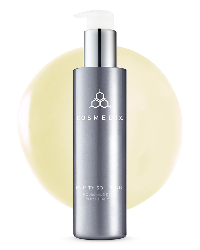 COSMEDIX Purity Solution Cleansing Oil – 2-in-1 Makeup Remover & Hydrating Facial Wash - Nutrient-Rich Cruelty-Free Skincare for Soft, Smooth & Glowing Skin - Day and Night Use - 100 ml / 3.3 fl oz