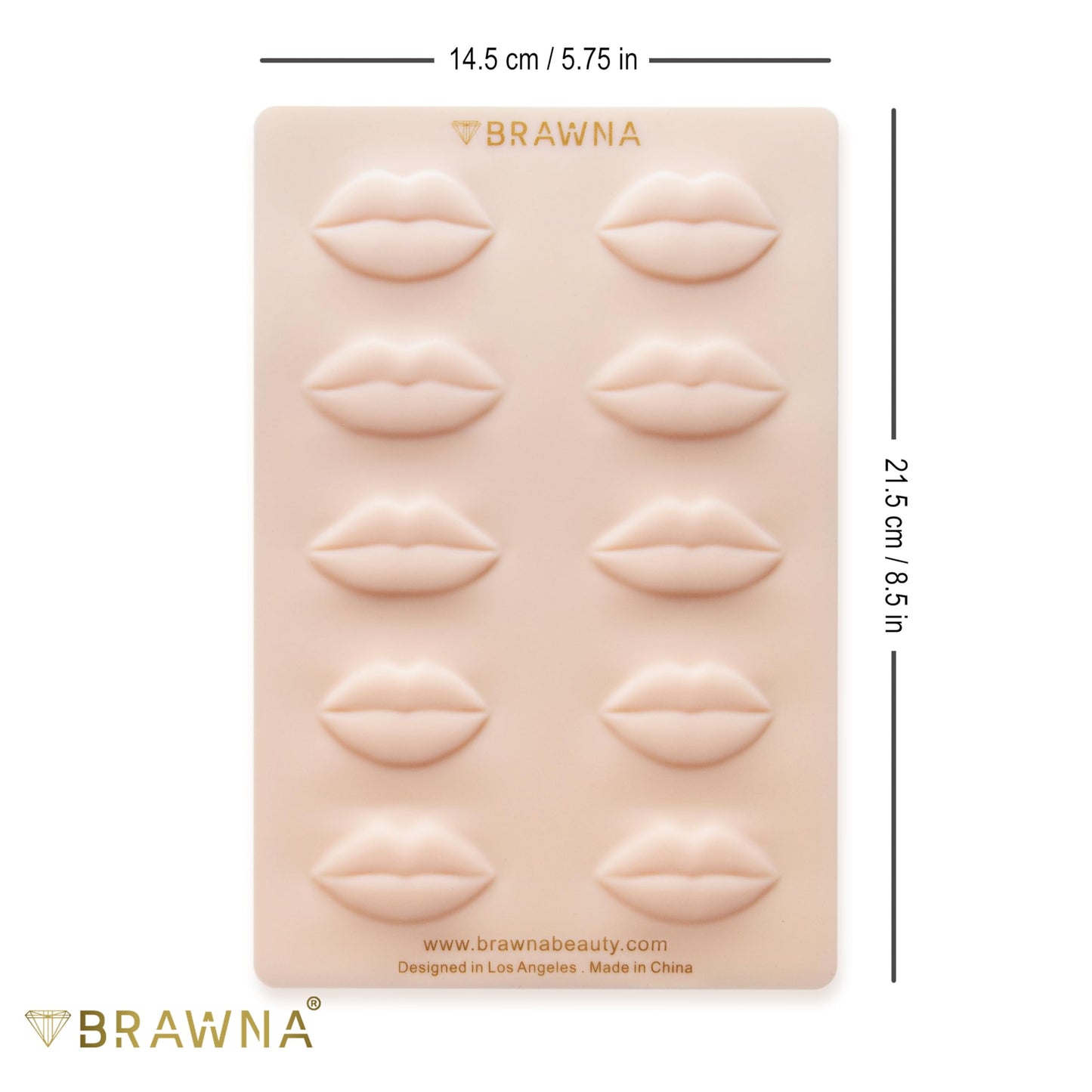 BRAWNA 3D Lip PMU Practice Skin - 10 Lip Shapes - Lip Tattoo Practice Skin – PMU Supplies