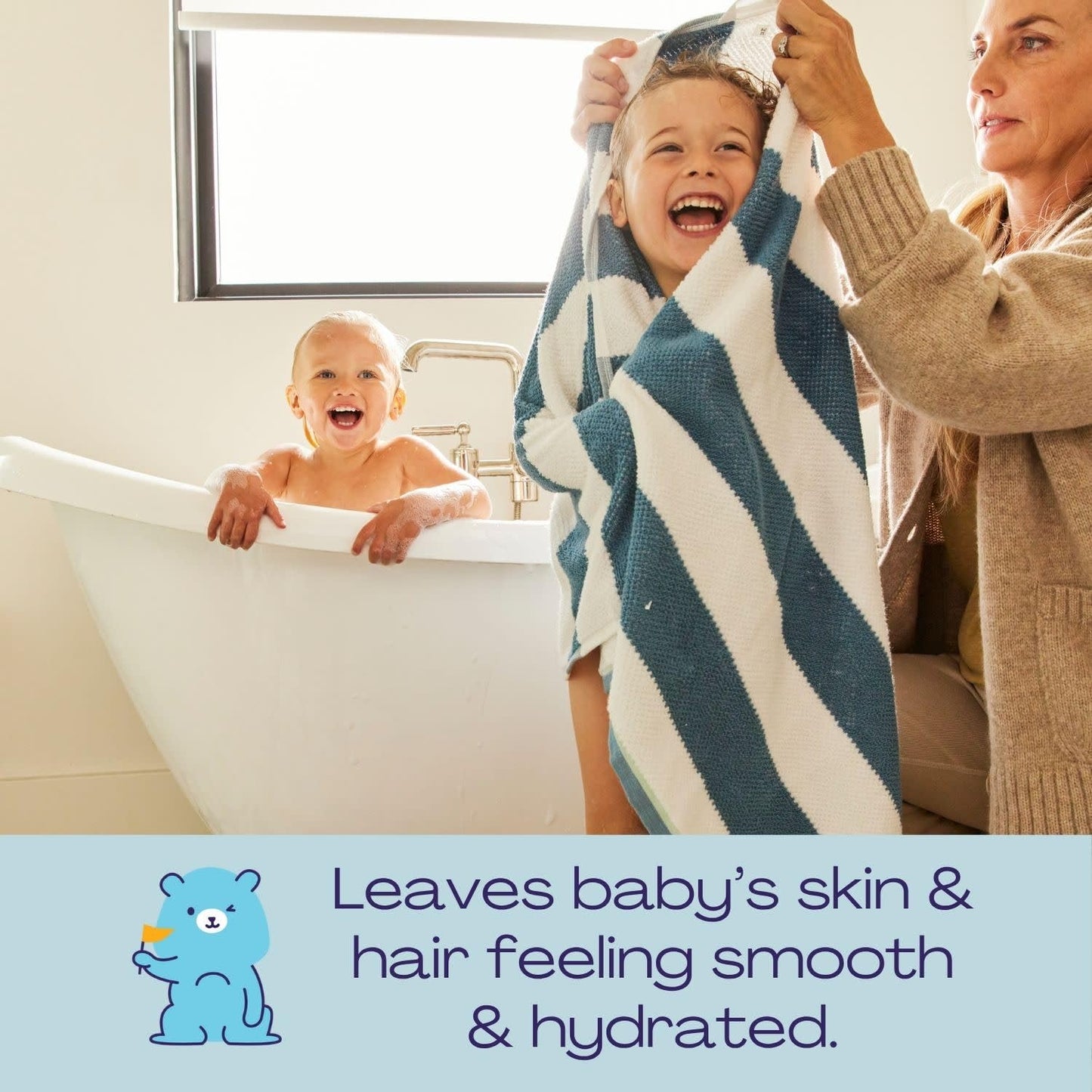 Hello Bello Ultra-Hydrating Baby Shampoo & Body Wash, Fragrance-Free, Tear Free & Safe for Sensitive Skin, 10oz Bottle