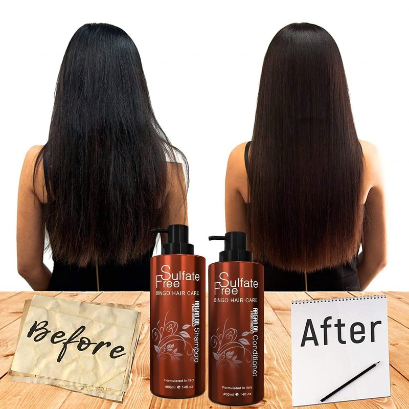Moroccan Argan Oil Shampoo & Conditioner Set - Nourishing Hair Care | 12 oz Each
