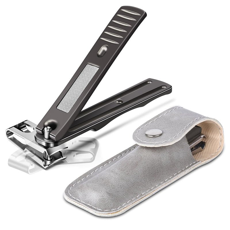 Senior Rotating Nail Clippers for Thick Toenails, Large Fingernail Clippers for Seniors - Ideal Christmas Stocking Stuffers Gifts for Dad Mom (Light Gold)