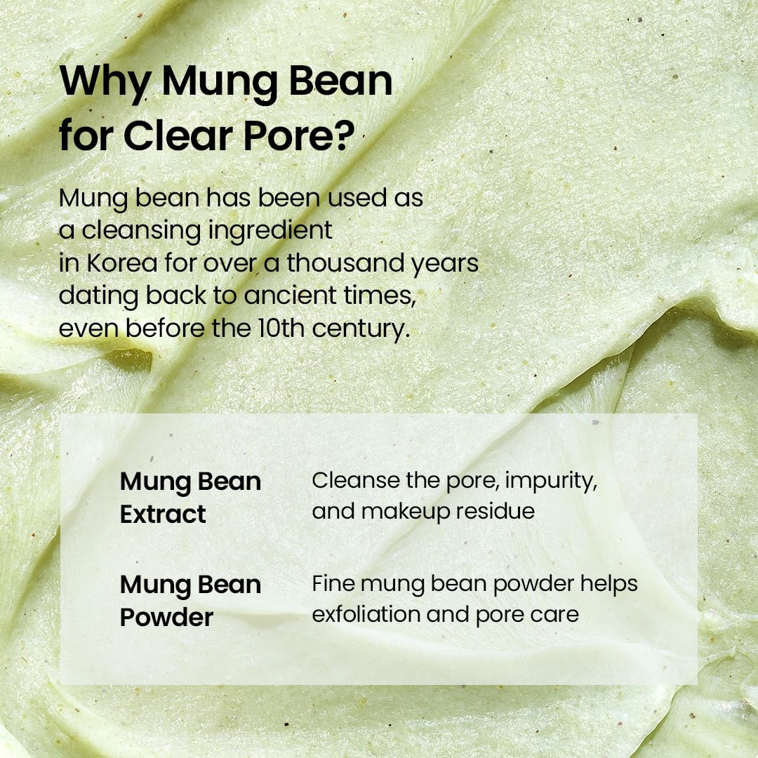 beplain Mung Bean pH-Balanced Cleansing Foam | Daily Hydrating Vegan Cleanser for Sensitive Skin | Non-Stripping Deep Pore Cleanser | Korean Skincare | 5.4 fl.oz