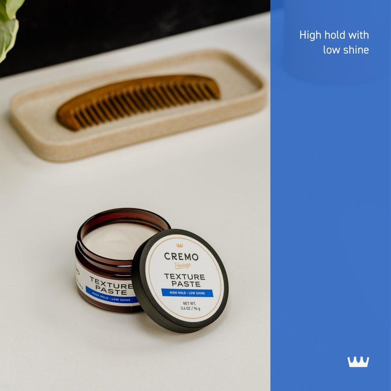 Cremo Hair Styling Texture Paste, Premium Barber Grade Texture Paste for Hair Styling, 3.4 Oz