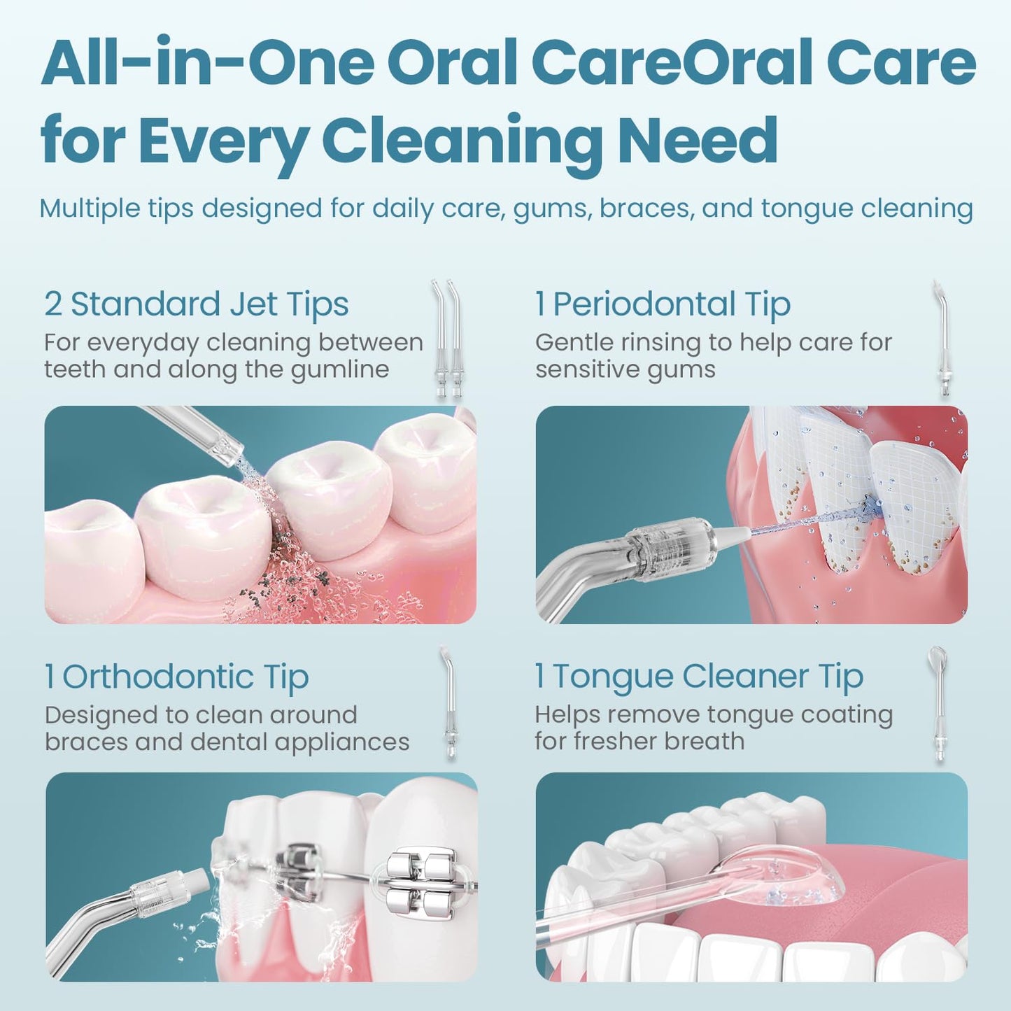 Onlyone Water Dental Flosser,Portable Oral Irrigator