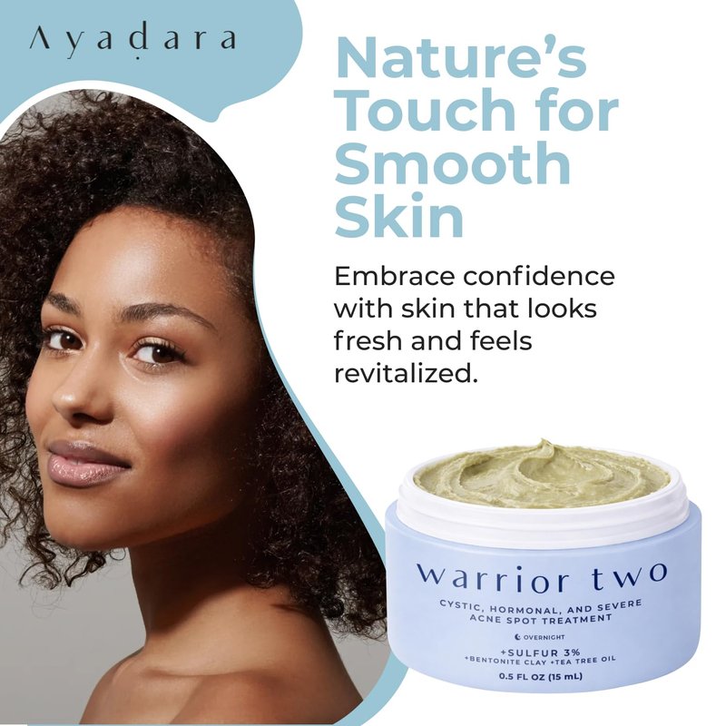 Cystic Acne Spot Cream Overnight Hormonal Acne-Prone Skin for Face & Body Sulfur Cream for Women Men & Teens Effective for Stubborn Breakouts 120 Uses