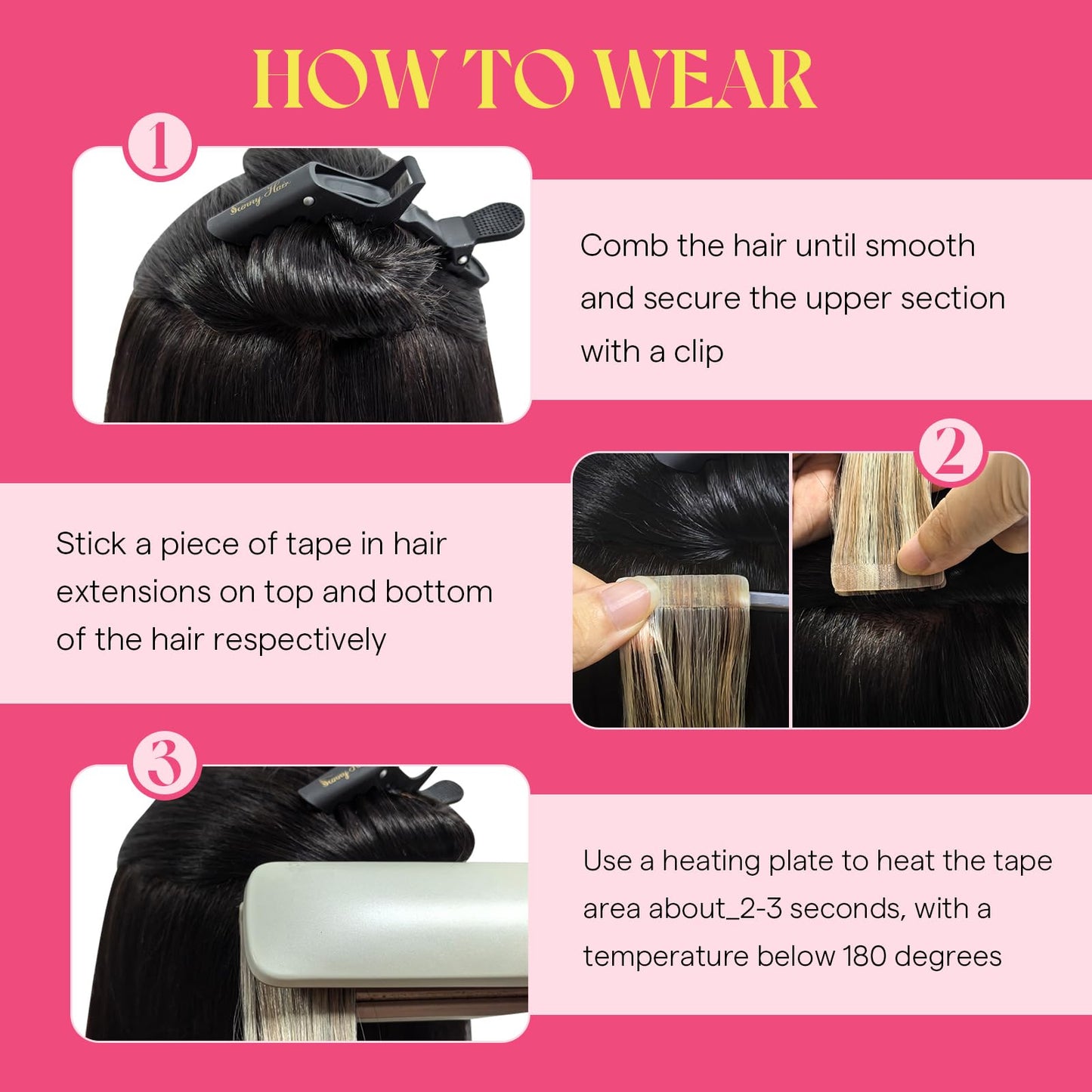 Ve Sunny Tape in Hair Extensions Human Hair, 24inch Dark Golden Blonde Highlight Platinum Blonde Tape in Extensions, Double Sided Adhesive Hair Extensions 25g