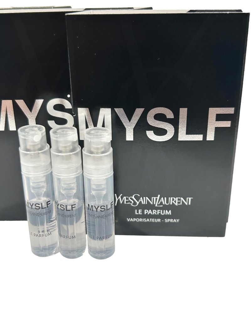 Yves Saint Laurent MYSLF LE PARFUM YSL Sample Spray Perfume Trial Size Partially Filled Vials 1.2 ml / 0.04 fl oz (set of 3)