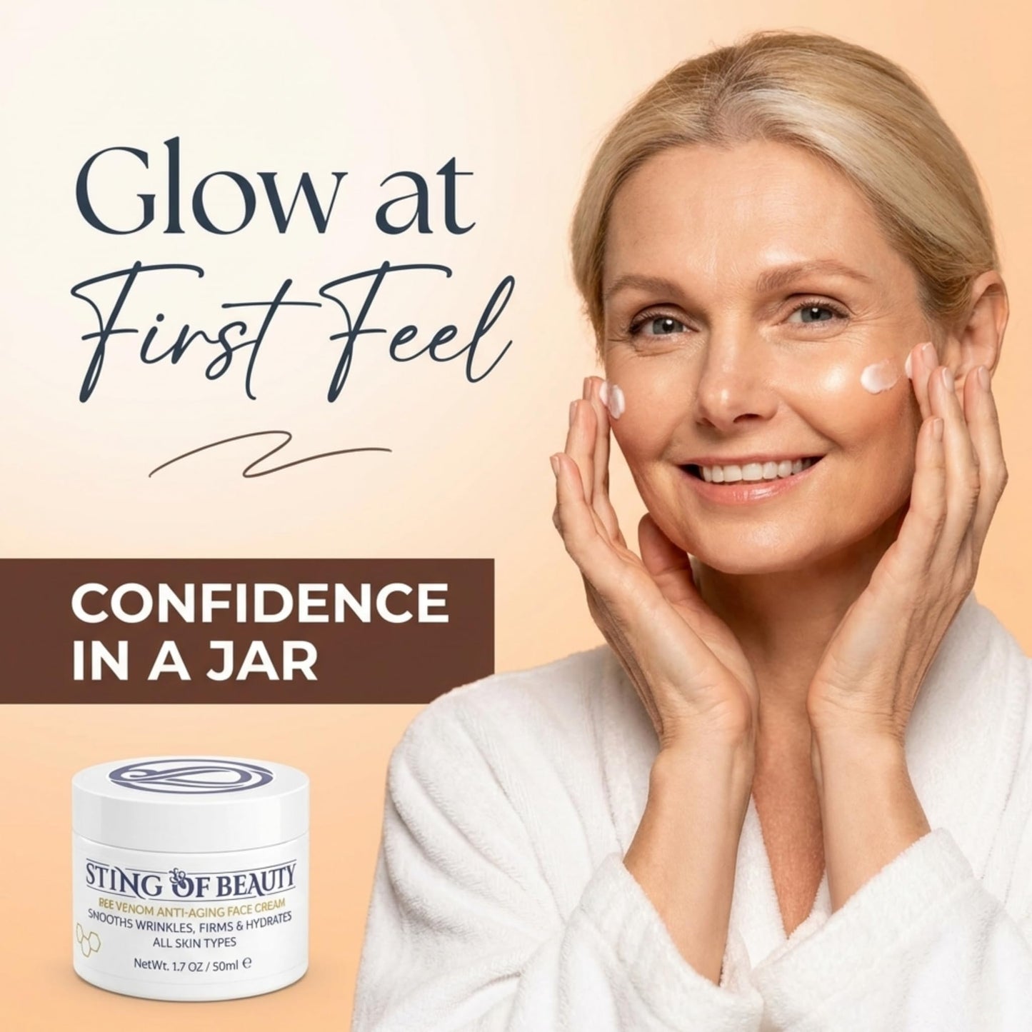 STING OF BEAUTY Anti-Aging Face Cream – Bee Venom & Propolis for Wrinkles & Firming, Visible Lifting Effect, Made with Propolis from Our Own Beehives, 1.7 oz