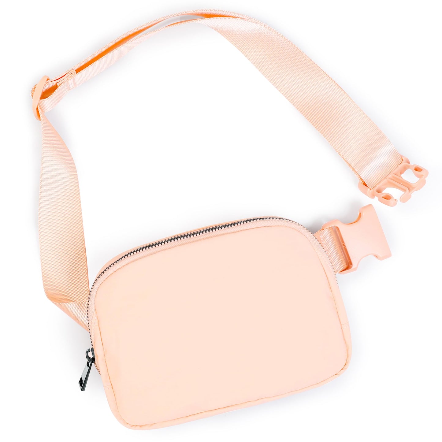 ODODOS Unisex Mini Belt Bag with Adjustable Strap Small Fanny Pack for Workout Running Traveling Hiking, Pale Coral