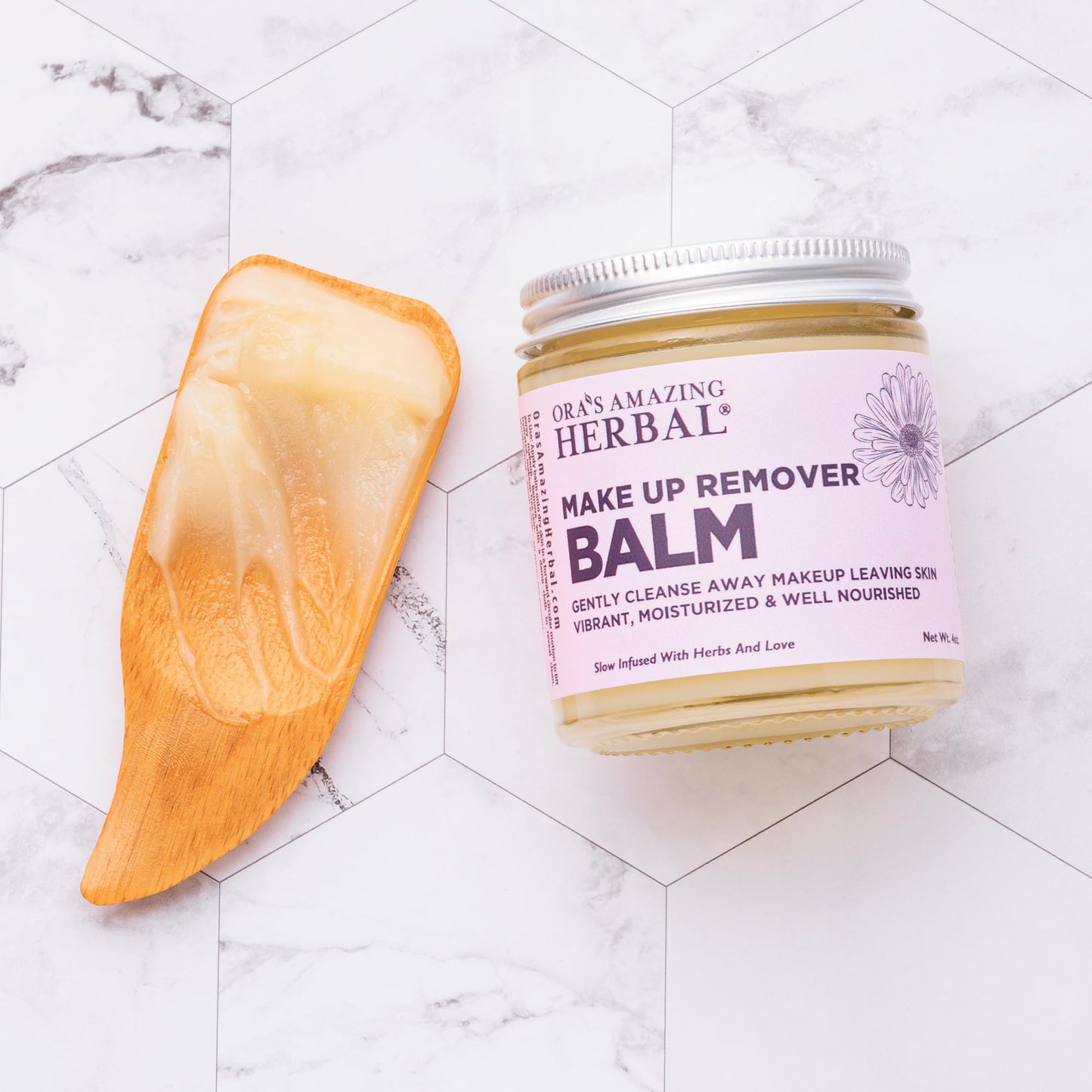 Ora's Amazing Herbal Makeup Remover Balm, Calendula Cleansing Balm with Licorice Root,