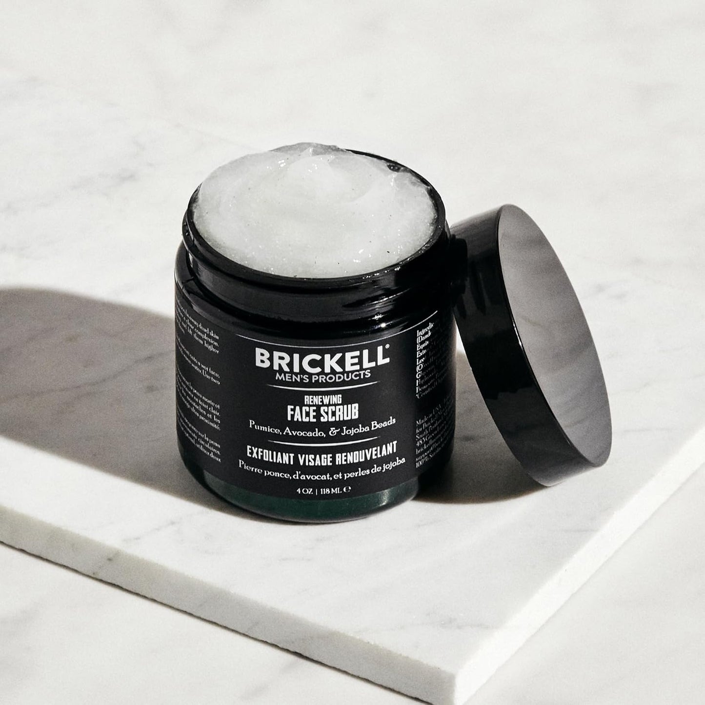 Brickell Men's Daily Face Care Routine - Gel Cleanser, Scrub & Moisturizer with Hyaluronic Acid | Unscented Skin Care Gift Set