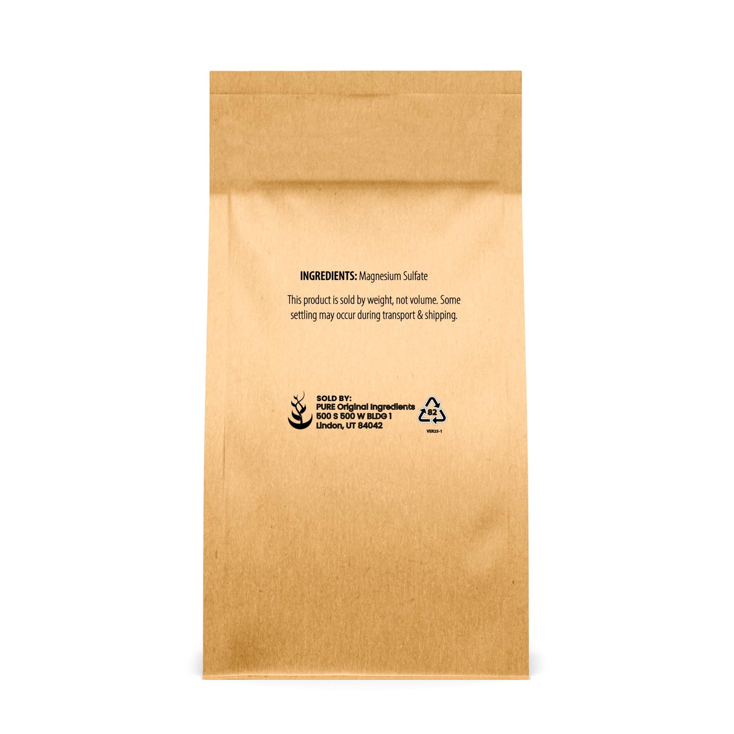 Pure Original Ingredients Epsom Salt Pure Magnesium Sulfate, Food Grade, Soaking Solution (5 Pound) (Pack of 2)