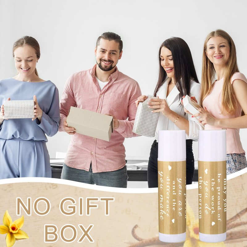 Demissle 48 Pcs Fathers Day Bulk Inspirational Lip Balm Gifts Graduation End of The Year Inspirational Gifts Thank You Lip Balm for Men Dad Husband Employee Staff Team Party Favors Women Volunteer