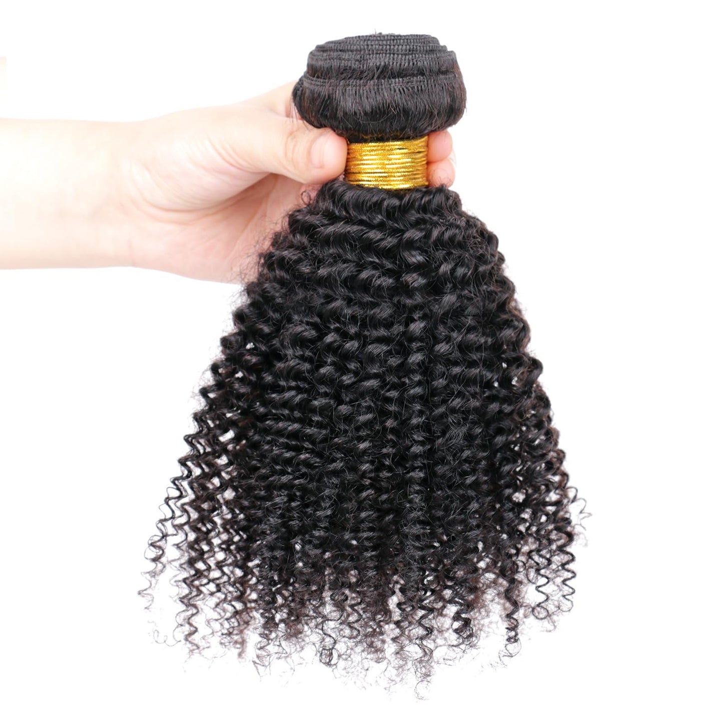VIYAVIYA Afro Kinky Curly Human Hair 1 Bundles 100% Unprocessed Brazilian Virgin Human Hair Curly Weave 18 Inch 10A Hair Extensions Natural Color for Women