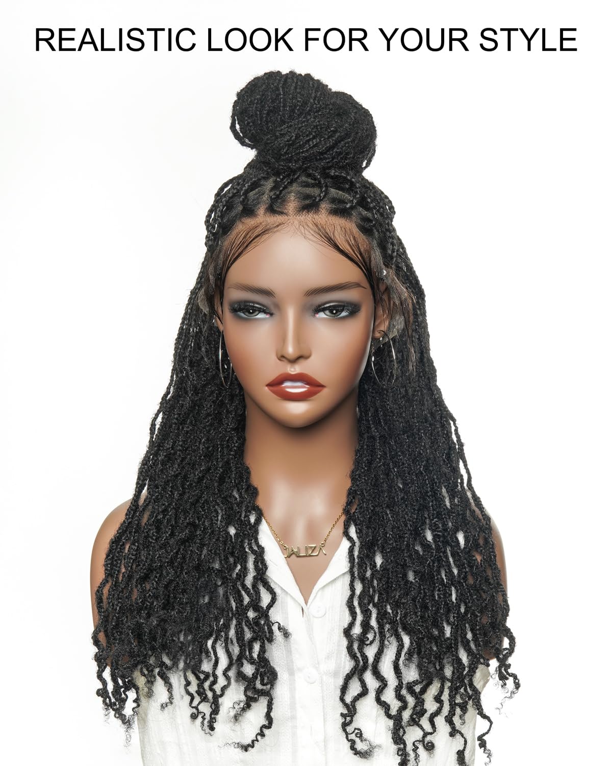 18 inch 30 Strands 0.4cm Thickness 100% Real Braids Human Hair Dreadlock Extensions for Man/Women/Kids DIY Permanent loc Extensions Handmade Can Be Dyed Bleached Curled