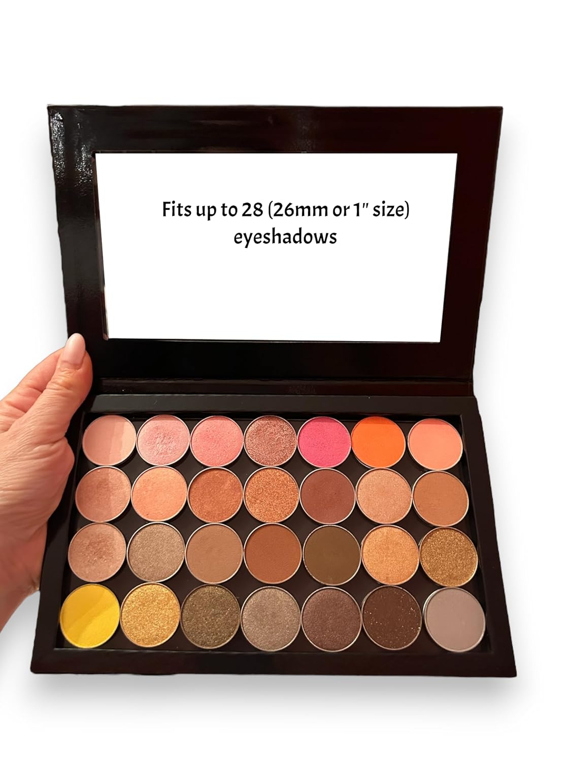 Magnetic Makeup Palette - Large Empty Organizer for Eyeshadows & Powders | Customizable with Clear Window
