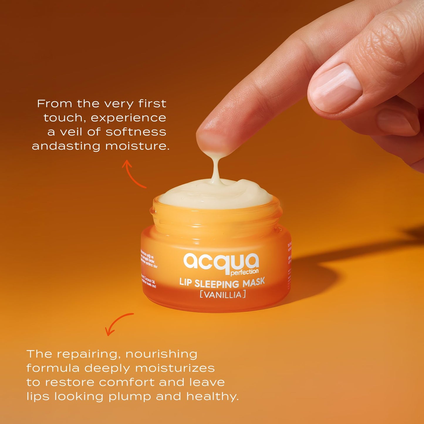 Acqua Perfection Overnight Lip Sleeping Mask, 20g / 0.7 oz, Vanilla Lip Balm with Shea & Murumuru Butter