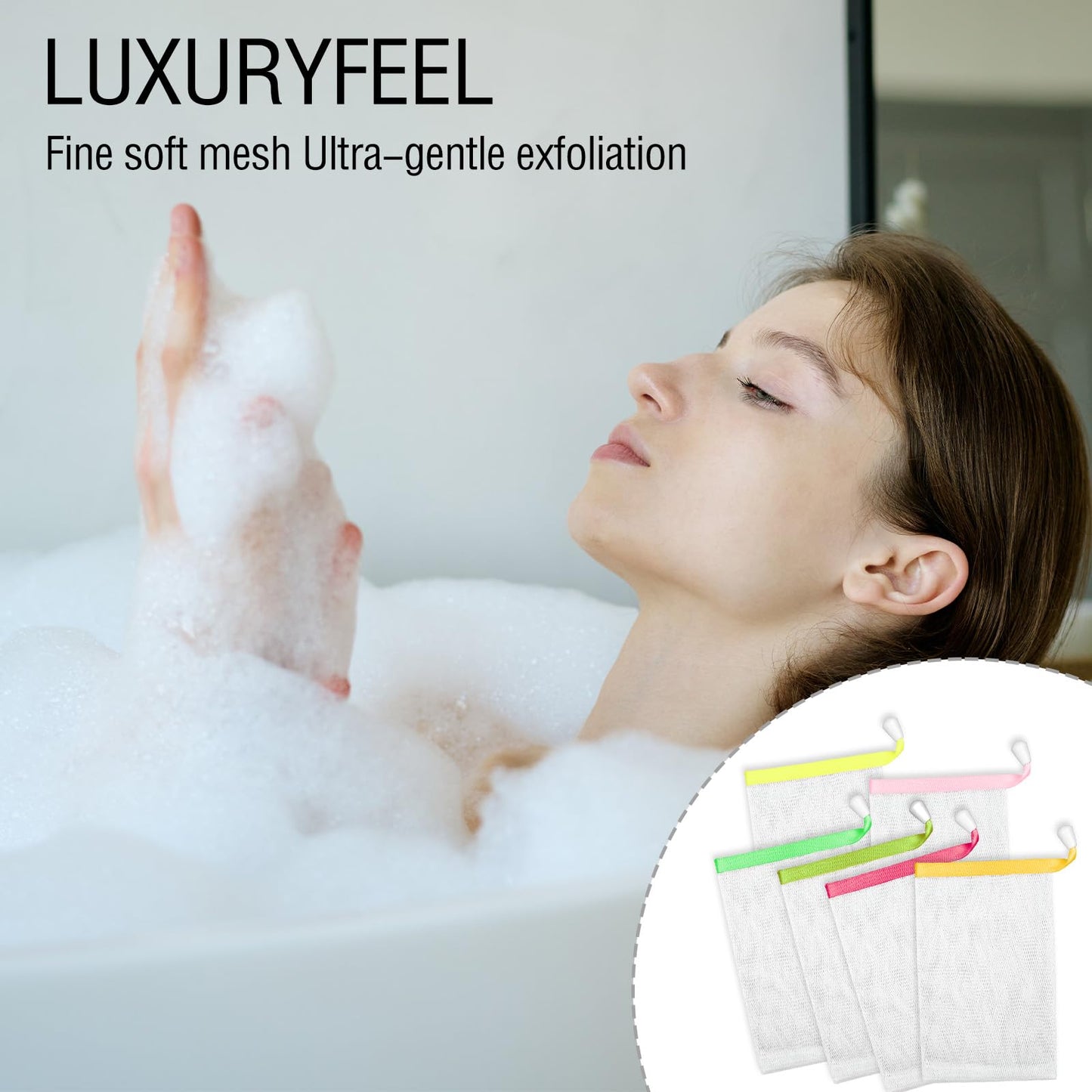 EupHHonycs 200 PCS Soap Bags Handmade Soap Bubble Mesh Bags Exfoliating Mesh Soap Pouch Saver Sack Drawstring Holder Bags for Bath & Shower, Easy to Bubble and Store
