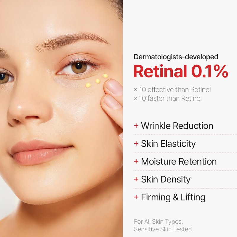 Dr.Different VITALIFT-A Forte Retinal 0.1% | Intensive Anti-Aging Cream for Wrinkle Reduction & Firming - 0.7oz
