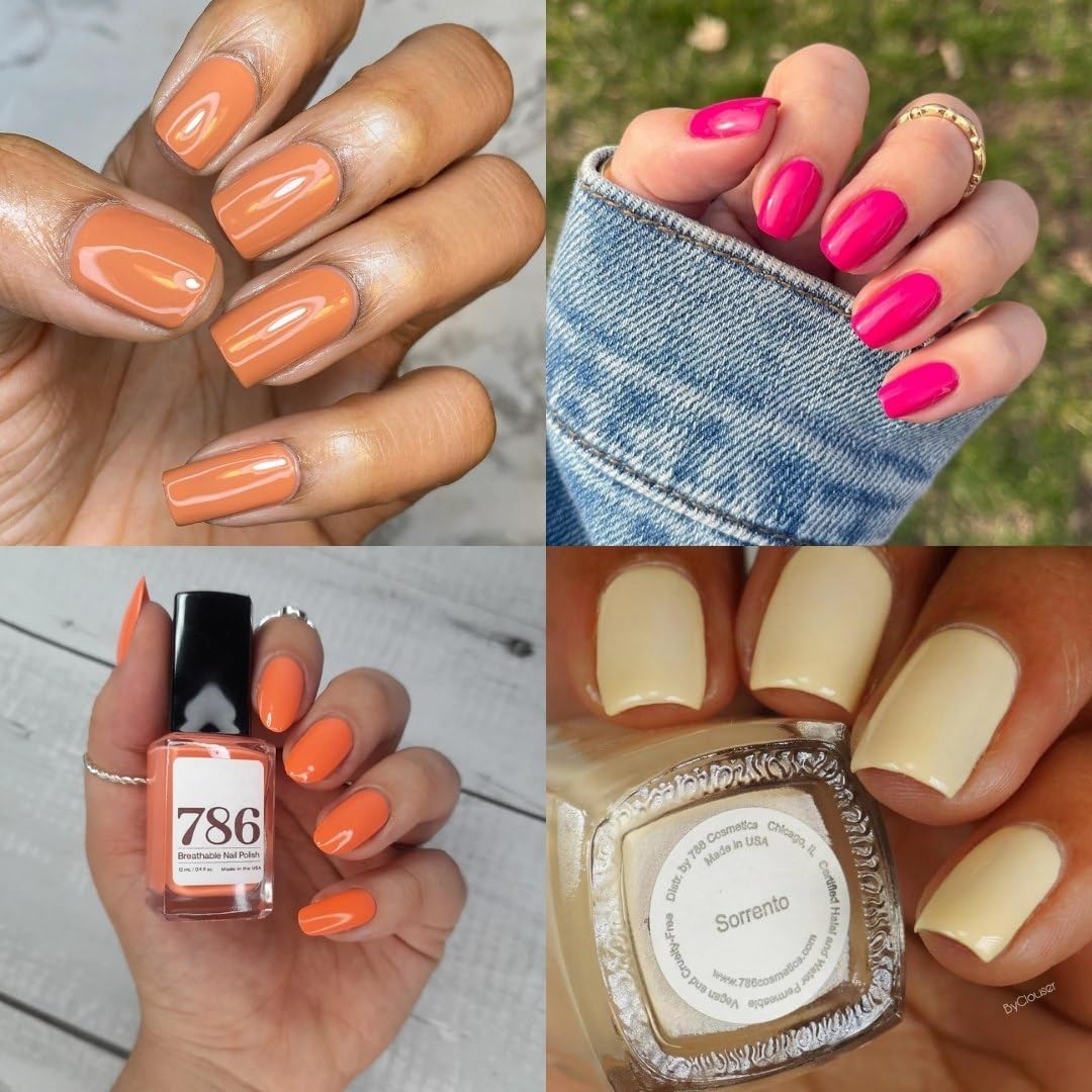 786 Cosmetics – 4 Piece Set: Breathable Nail Polish - Vegan, Cruelty-Free, Healthy, Halal, Fast-Drying (Kids Set)