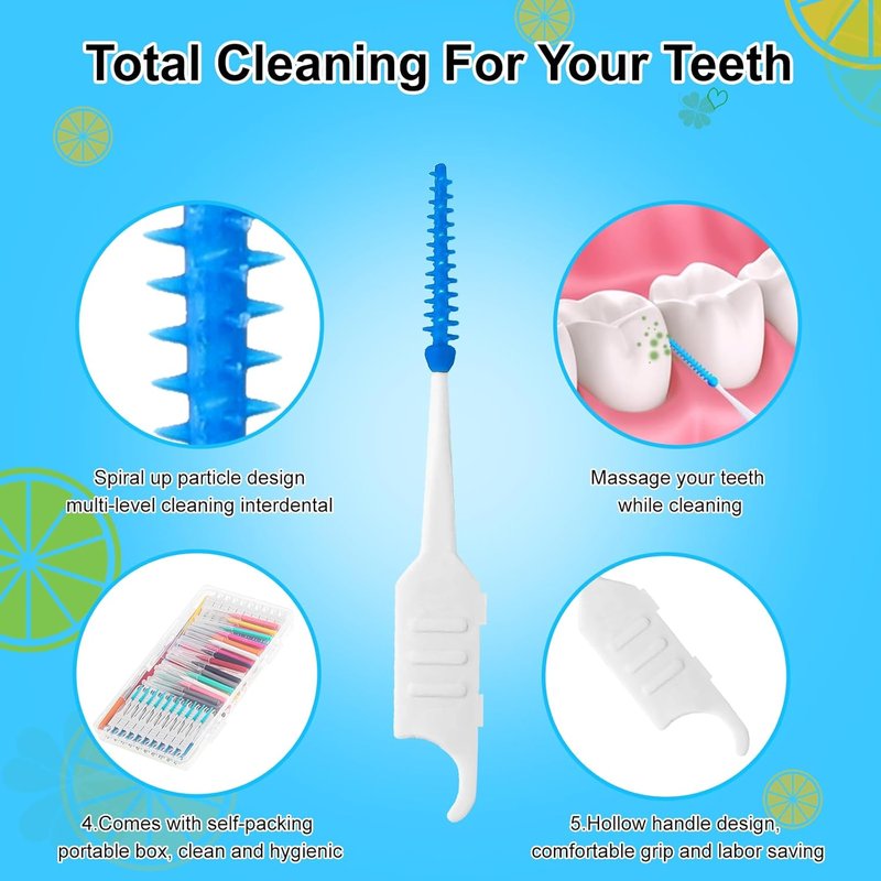 Braces Flossers Kit - 355 Pieces Interdental Brushes & Soft Dental Picks for Effective Oral Care | Multiple Sizes
