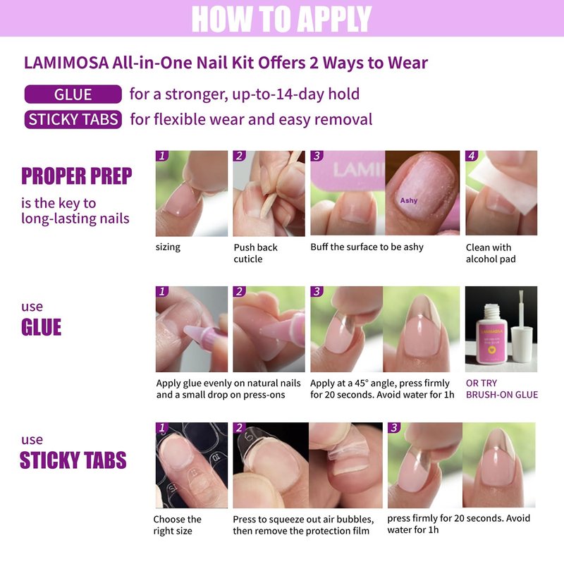 LAMIMOSA 32Pcs Burgundy Press On Nails Short Almond – Soft Gel Red Solid Color Fake Nails in 16 Sizes, Reusable Glue on Nails Kit, TUSCAN WINE