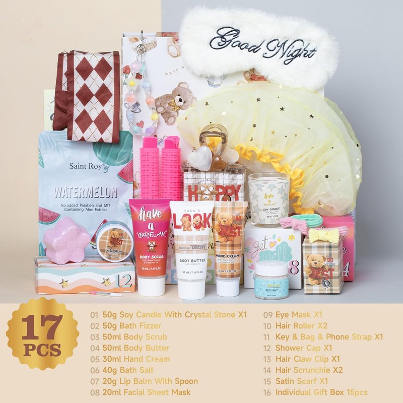 Valentines Day Gifts Beauty advent calendar 2025 for teens girls, 15 Days advent calendar for women countdwon Gift, Spa Gift Baskets Adult Gift, Women Skincare spa gift set for Her teen girl