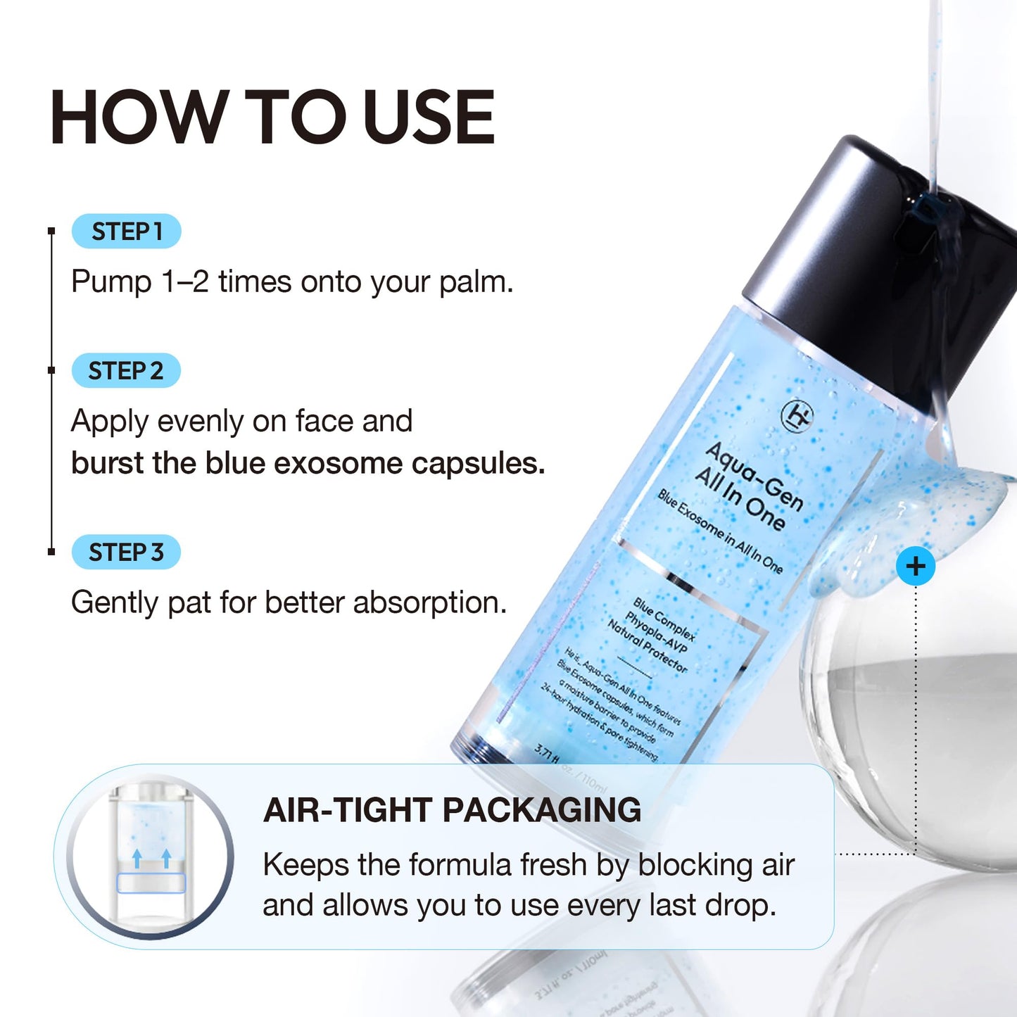 LAB BY He is_ Men's Face Moisturizer Gel - Korean All-in-One Skin Care with Hyaluronic Acid & Niacinamide, Hydrating Serum, 24H Oil Control & Pore Minimizing for Oily Skin, 3.71 fl oz