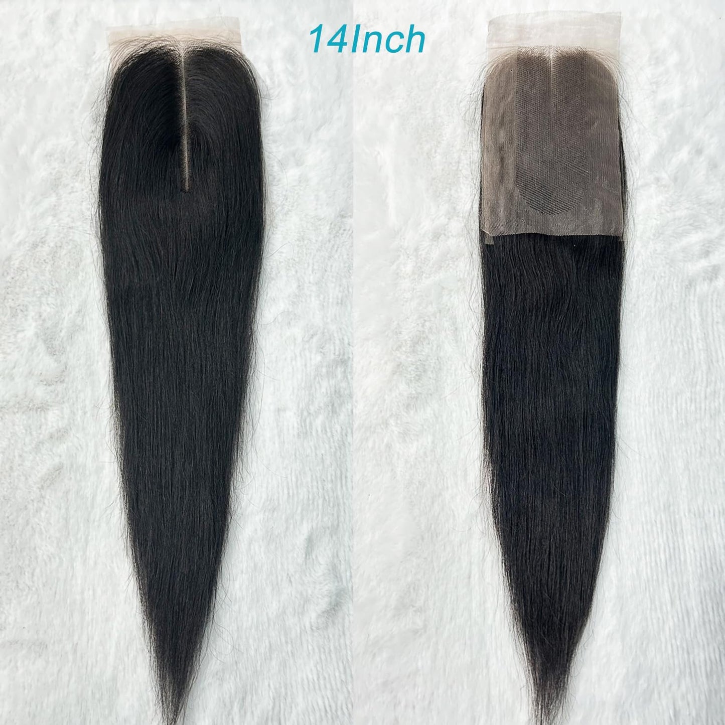 2x6 Hd Lace Closure Straight Indian Virgin Human Hair,20Inch Middle Part Pre Plucked Natural Hairline Transparent Swiss Lace Closure Human Hair