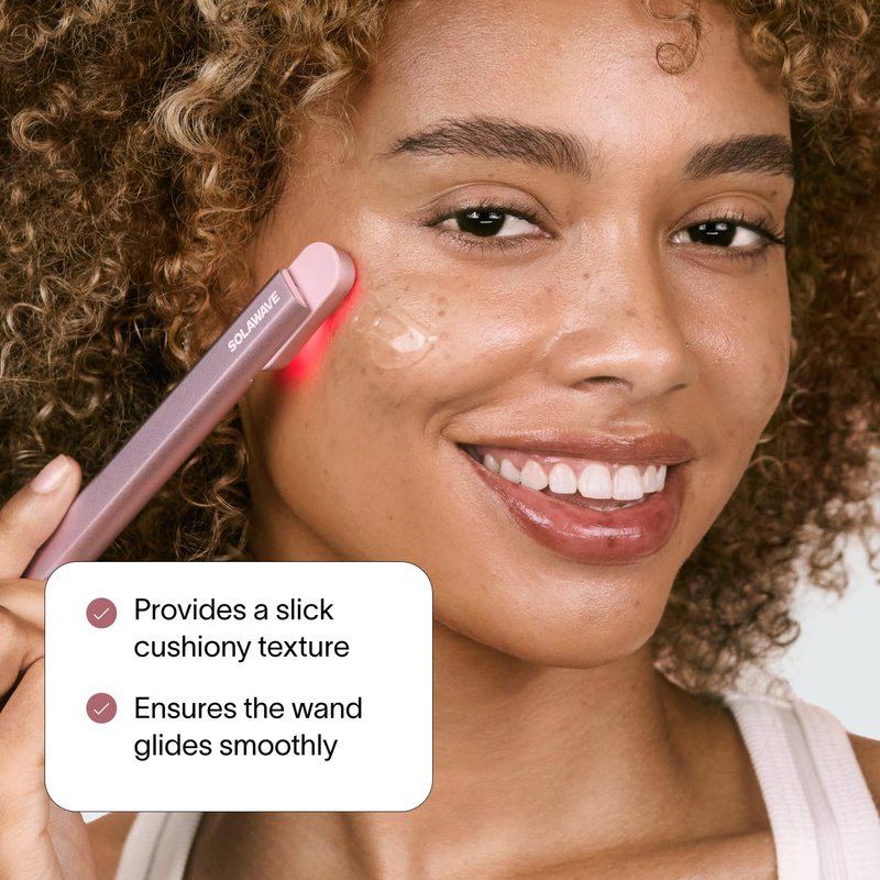 Solawave LightBoost Red Light Therapy Wand Activating Serum | Works with Microcurrent Face Wand and Galvanic Current Devices | Boosts Hydration, Radiance & Diminishes Fine Lines & Wrinkles (1.7 oz)