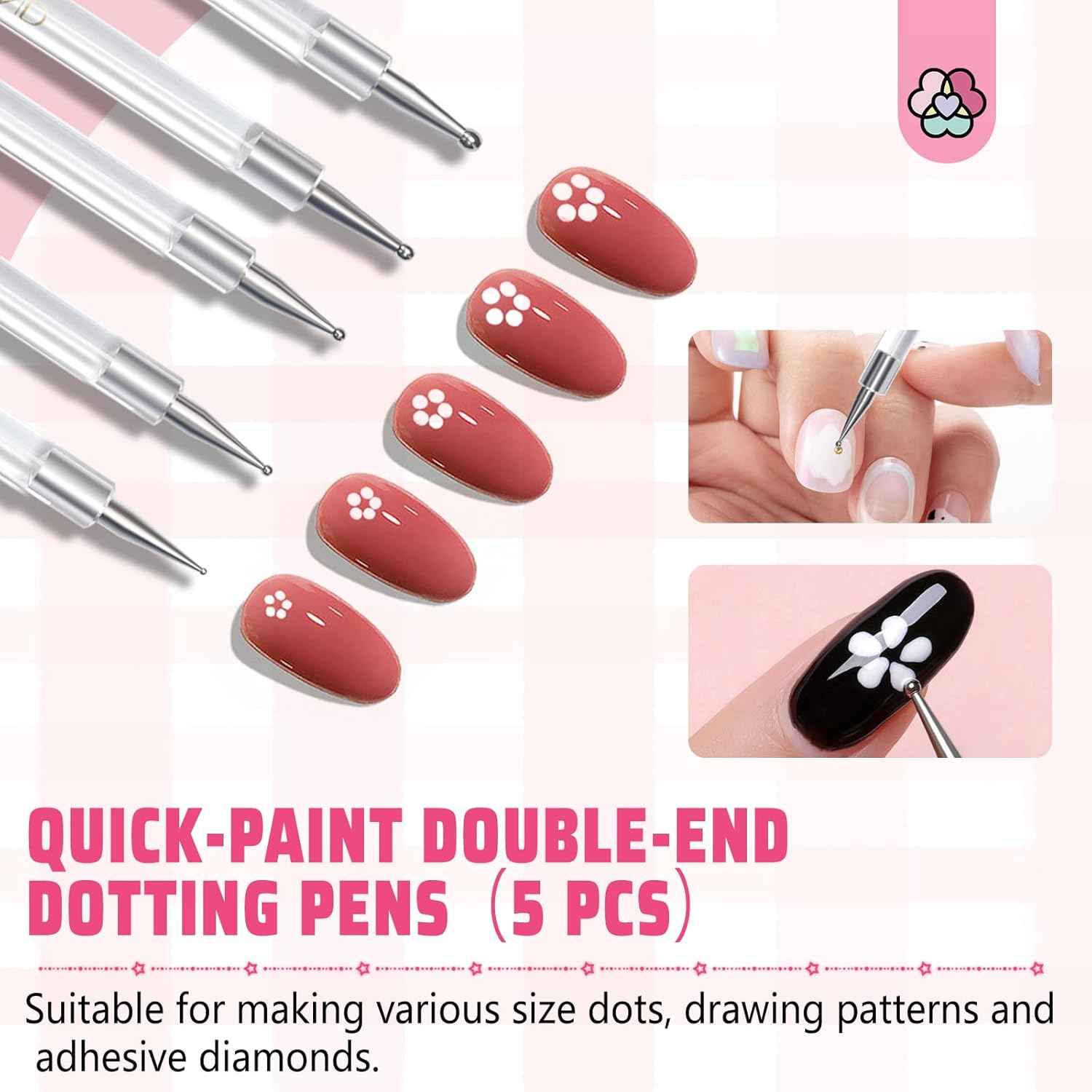 Professional Electric Nail Drill 40,000 RPM with 5 Dotting Tools & 13 Bits for Acrylic & Gel Nails