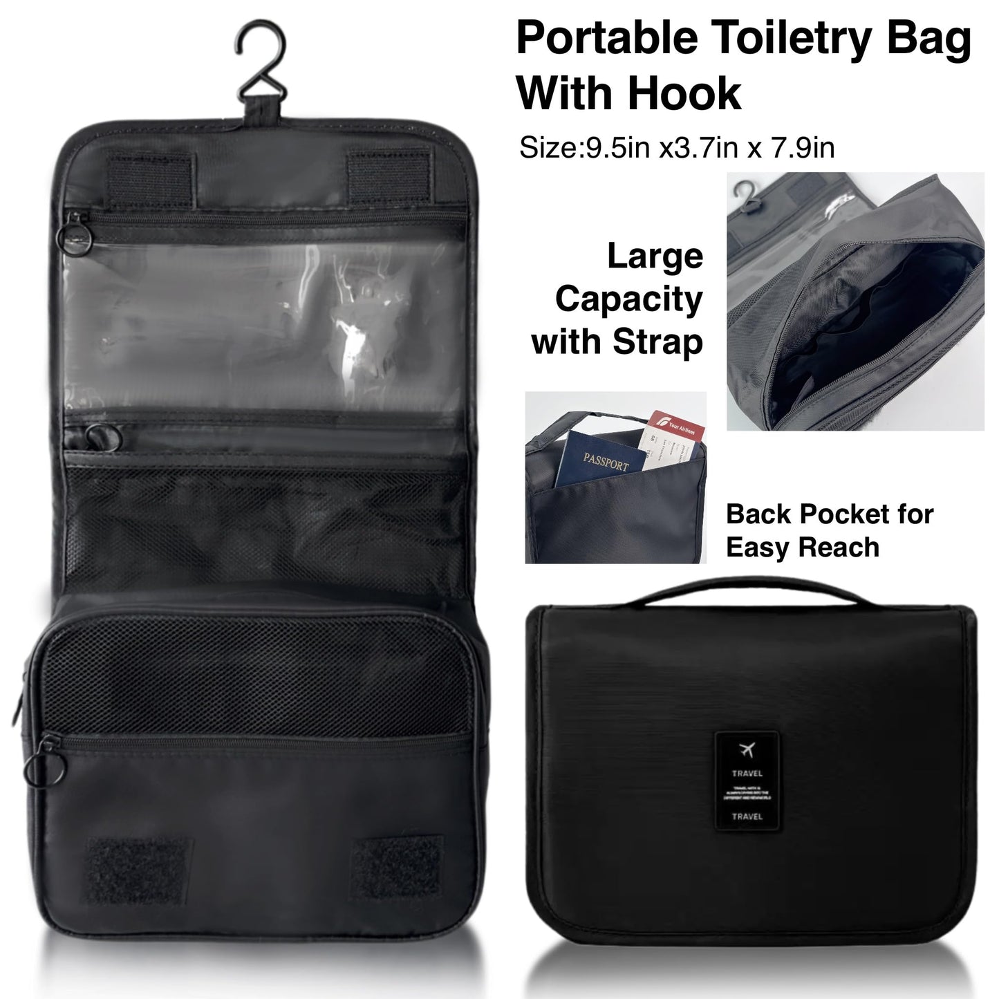 Travel Kit 39 Essentials for Travel Emergency, Large Capacity Toiletry Bag, All Purpose Grooming Set, Airplane Pillow Kit, TSA Approved (Pearl Bisque Beige)