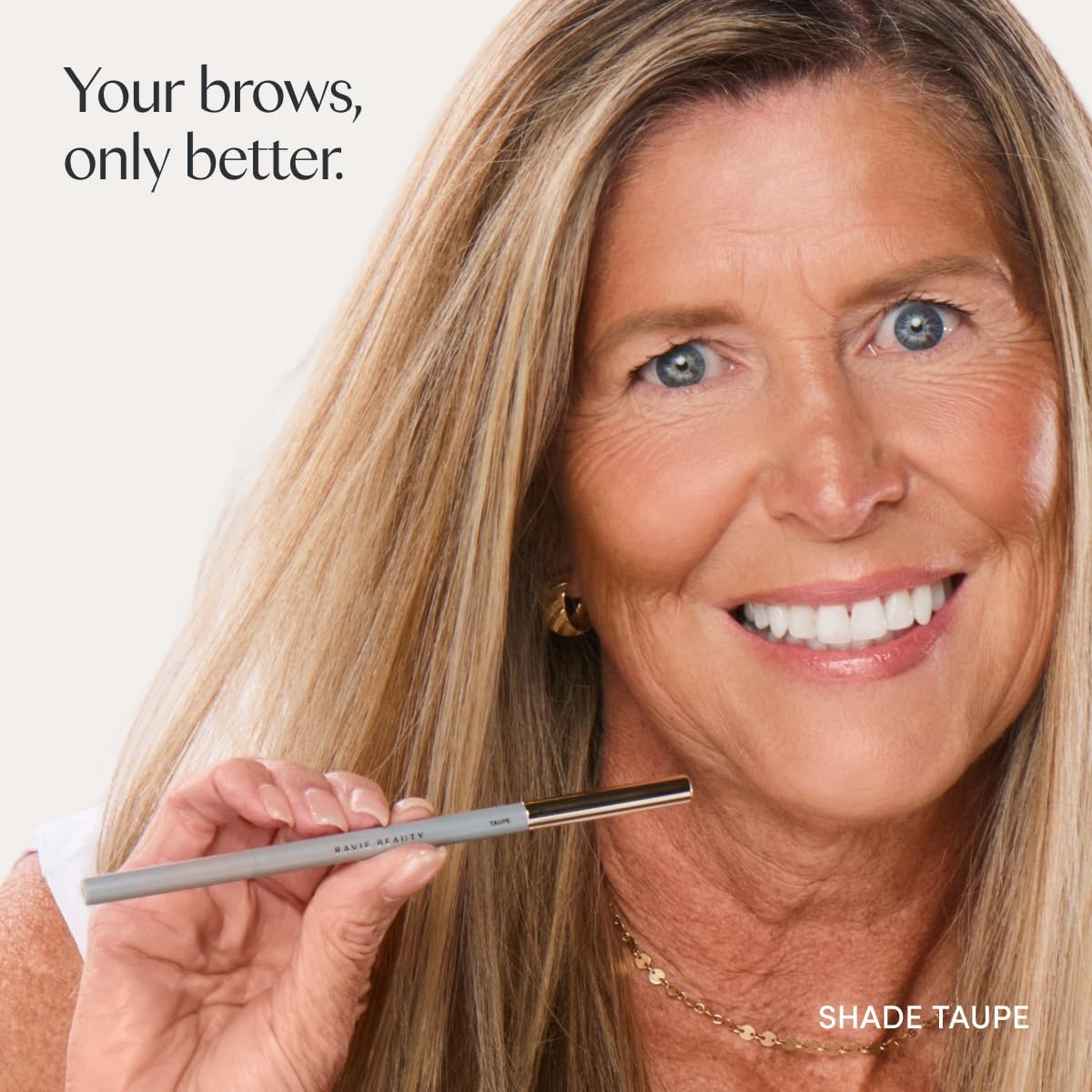 Ravie Beauty Easy Everyday™ Brow Pencil - Best Eyebrow Pencil for Women, Smudge Proof Hair-Like Strokes, 1.2mm Precision Tip with Spoolie, Vegan (Taupe)