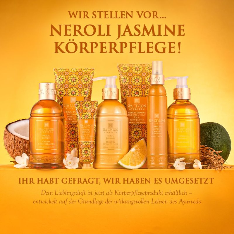 Neroli Jasmine Gentle Hand Wash - Hydrating Floral Hand Care for Soft Skin | Luxury 10.1 oz