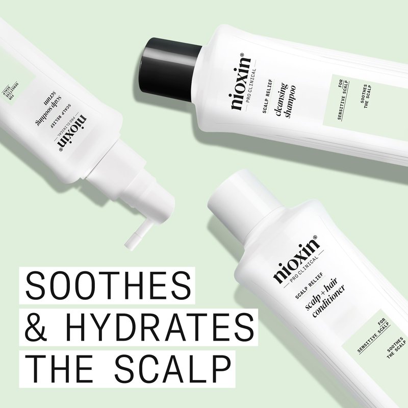 Nioxin Scalp Relief Cleansing Shampoo | For Sensitive Scalp | Made with Aloe Vera and Vitamin E | 33.8 Fl oz.