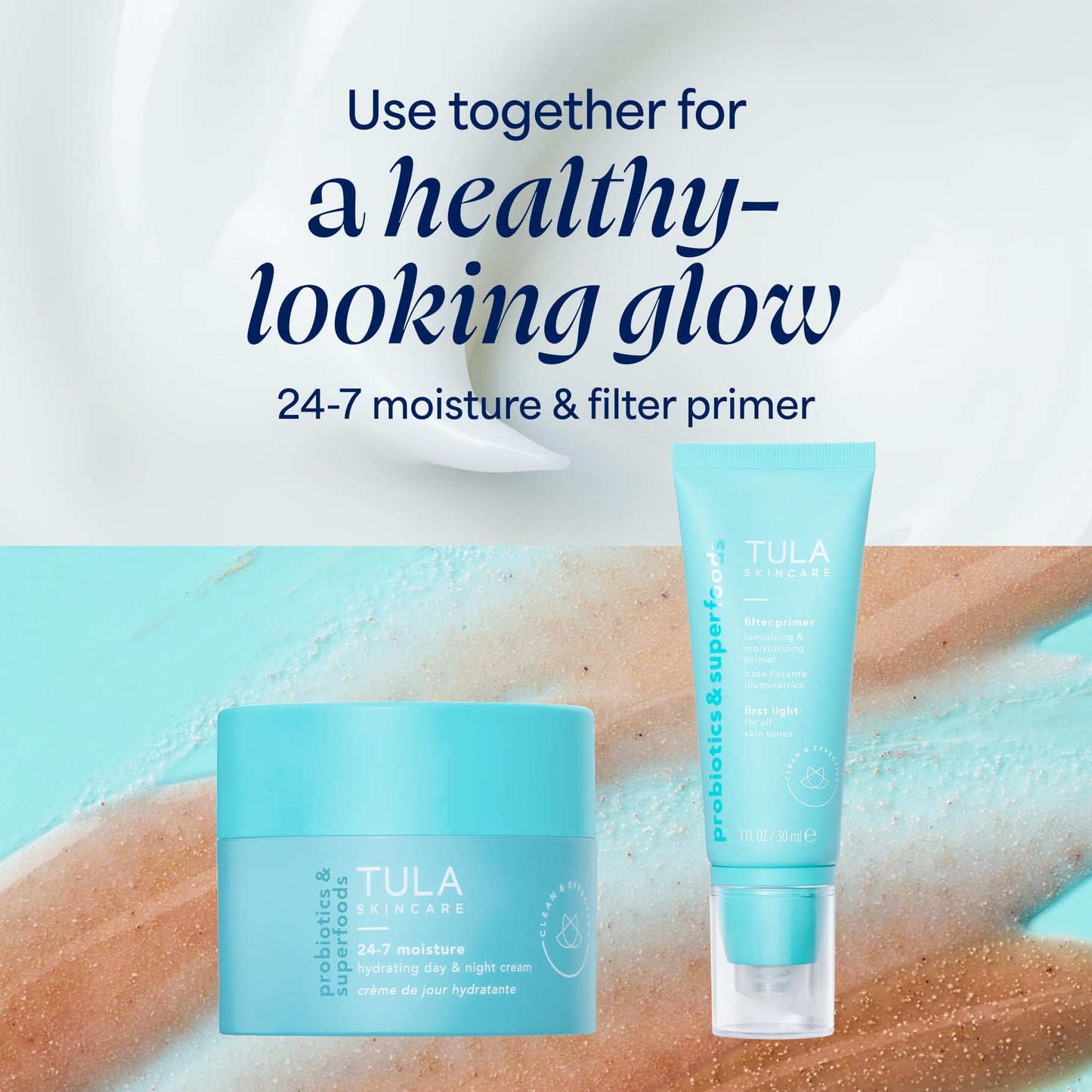 TULA Skin Care Face Filter Blurring and Moisturizing Primer - Supersize Sunrise, Evens the Appearance of Skin Tone & Redness, Hydrates & Improves Makeup Wear, 2.02fl oz