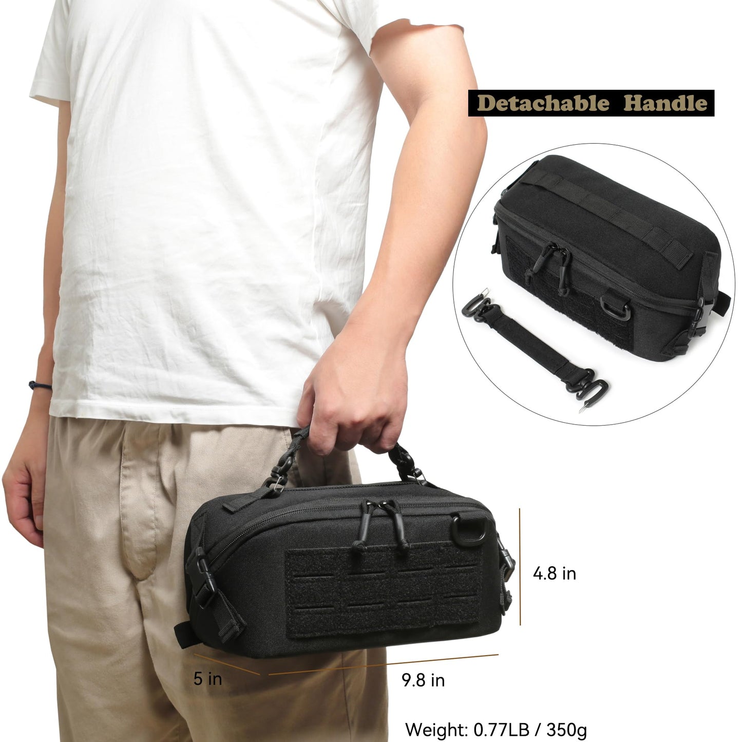 Katadem Tactical Pouch for Men with Wide Open Design - Travel Toiletry Organizer Tactical Storage Organizer for Gadget Gear,Admin Pouch EDC Military Tool Molle Pouches