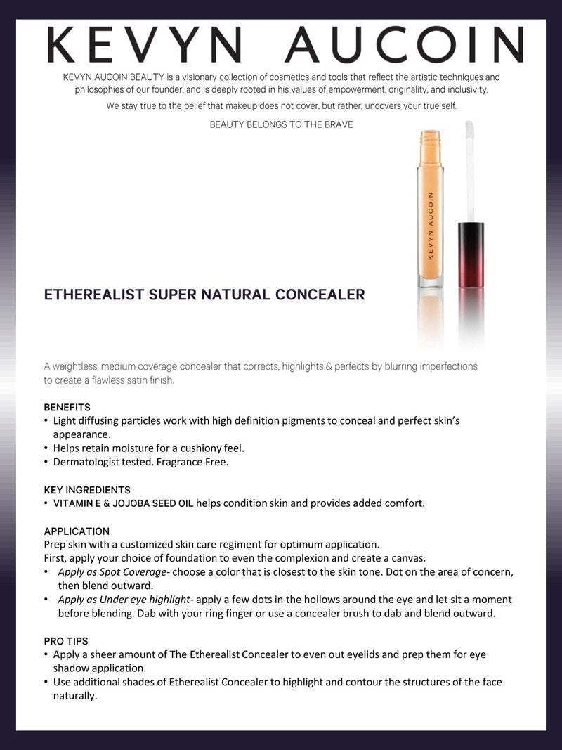 Kevyn Aucoin The Etherealist Super Natural Concealer, EC 05 (Medium) shade: Weightless corrector, multi-use and highlights. Makeup artist go to that blurs imperfections for a flawless finish.