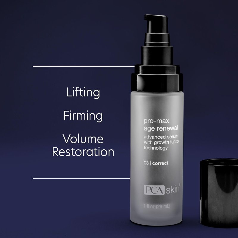 PCA SKIN Pro Max Age Renewal Anti Aging Serum, Anti Aging Face Serum for Reducing Wrinkles and Sagging Skin, Helps Lift and Firm Skin on Face and Neck, Safe For All Skin Types, 1.0 oz Pump Bottle