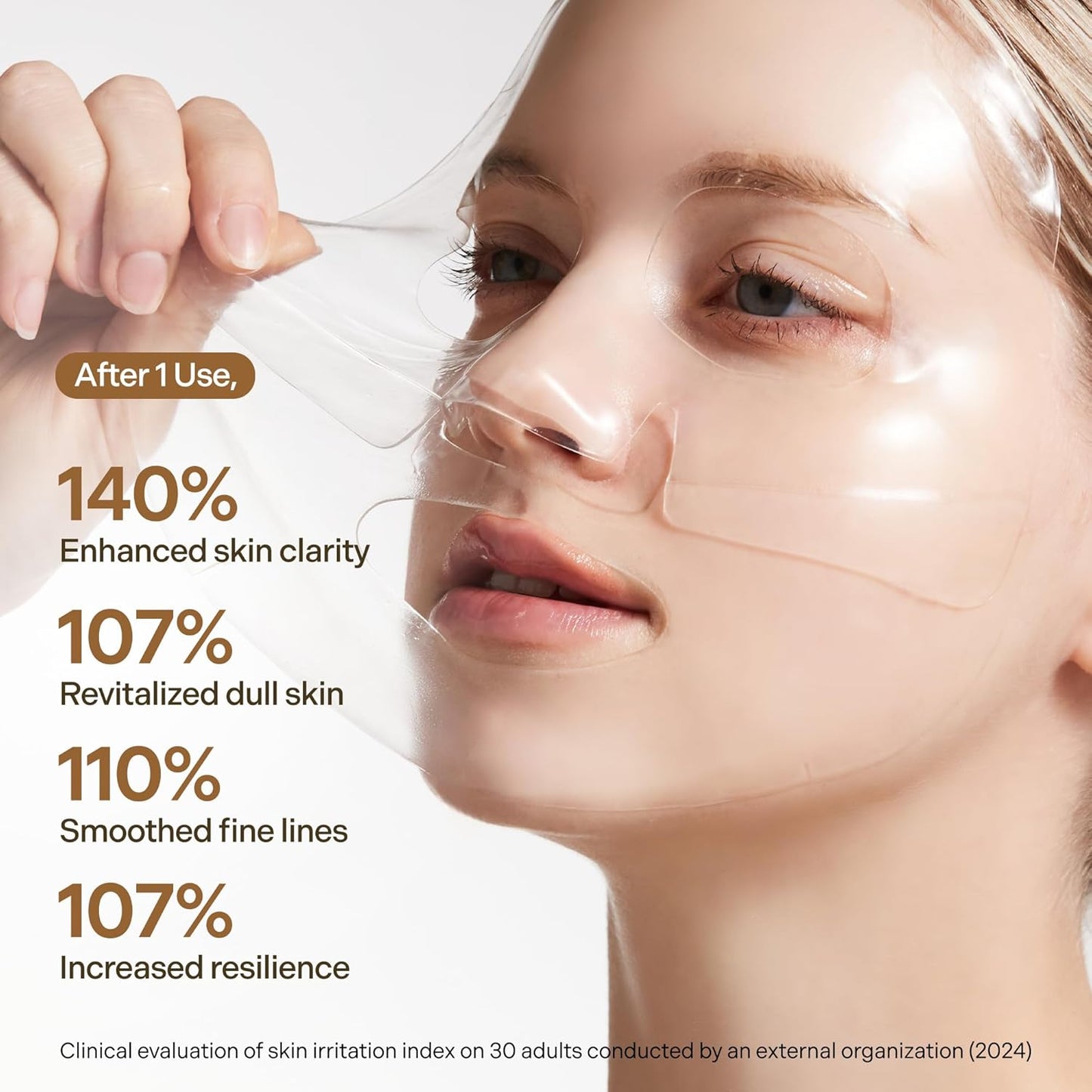 Bio Deep Collagen Firming Mask - Korean Hydrogel with 5,000ppm Collagen & Niacinamide | 4 Sheets, 1.41 oz