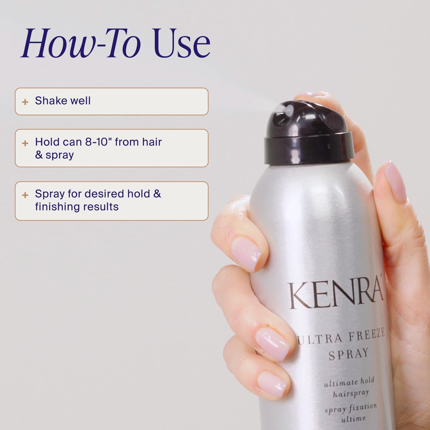 Kenra Ultra Freeze Spray 30 | Ultimate Hold Hairspray | Long-Lasting, Ultra-Firm Hold | Fast-Drying Formula | Provides Humidity Resistance | High Shine, Flake-Free Finish | All Hair Types