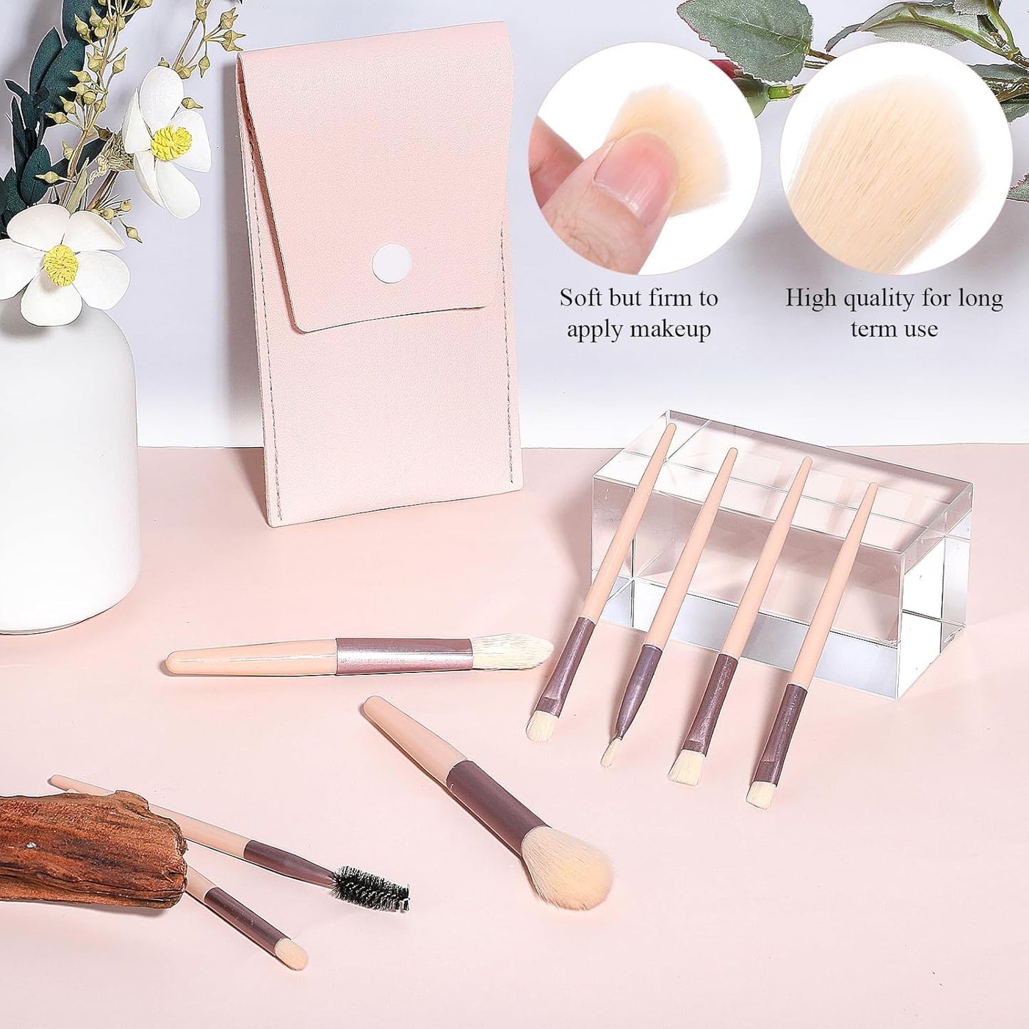 Travel Size Makeup Brushes Set - 12 Mini Face Brushes with Bag | Perfect for Weddings & Parties