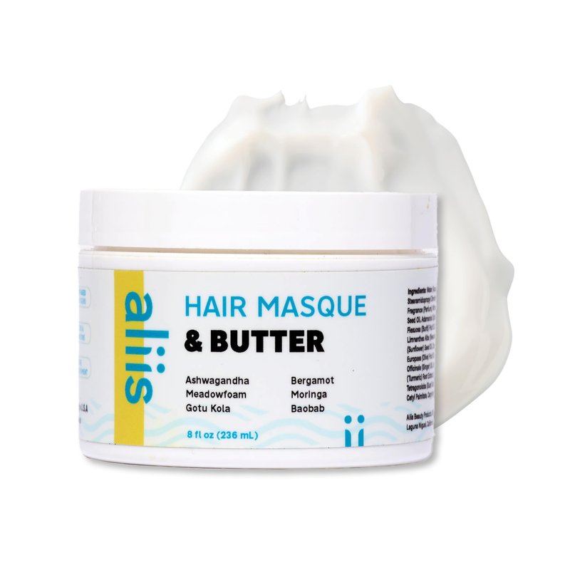 ALIIS Hair Masque & Butter – Deep Conditioning Hair Mask for Dry, Damaged & Frizzy Hair – Moisture-Rich Treatment for Softness, Frizz Control & Shine – Plant-Based, Color-Safe, Sulfate-Free – 8 oz