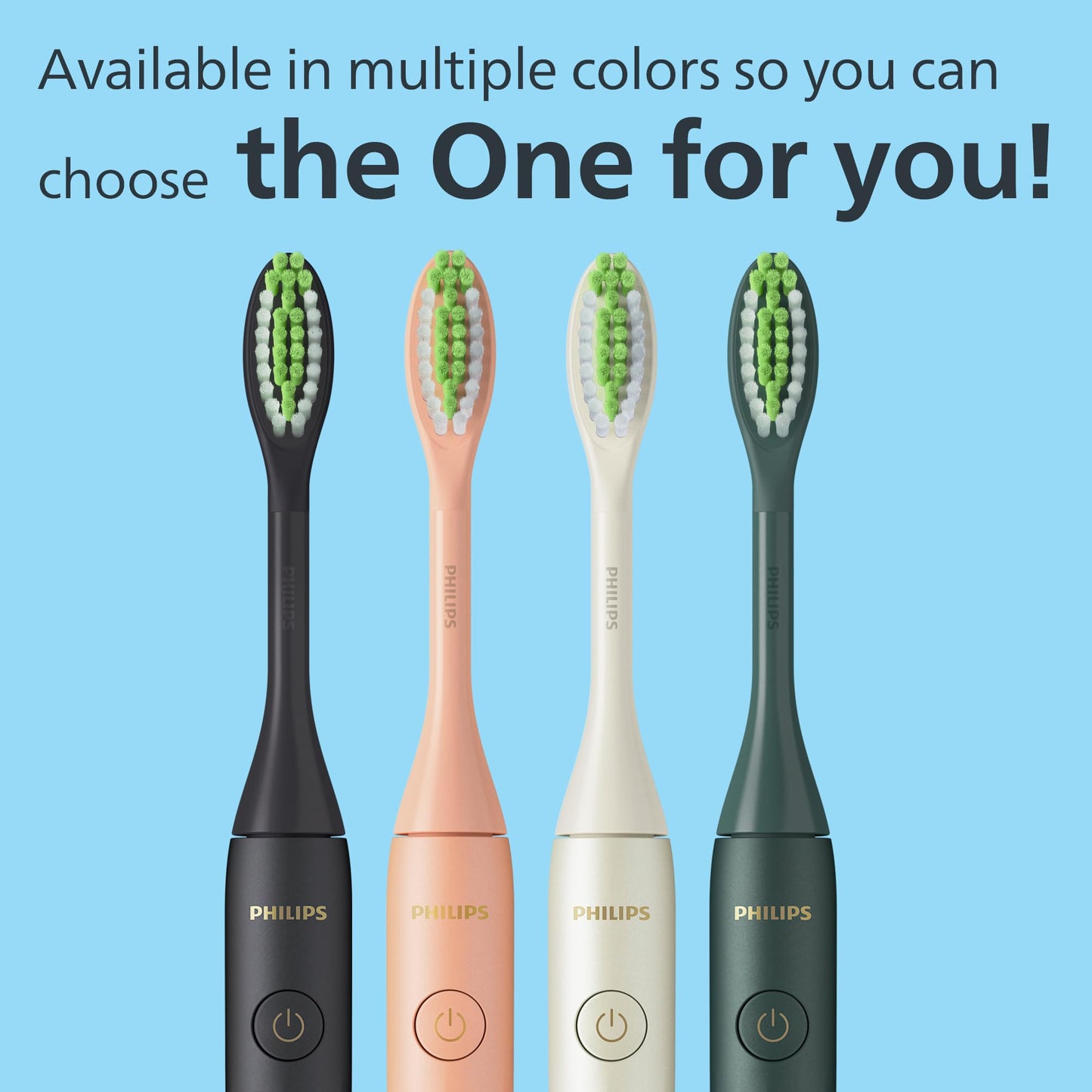 Philips Sonicare One by Sonicare Rechargeable Toothbrush, Snow, HY1200/27