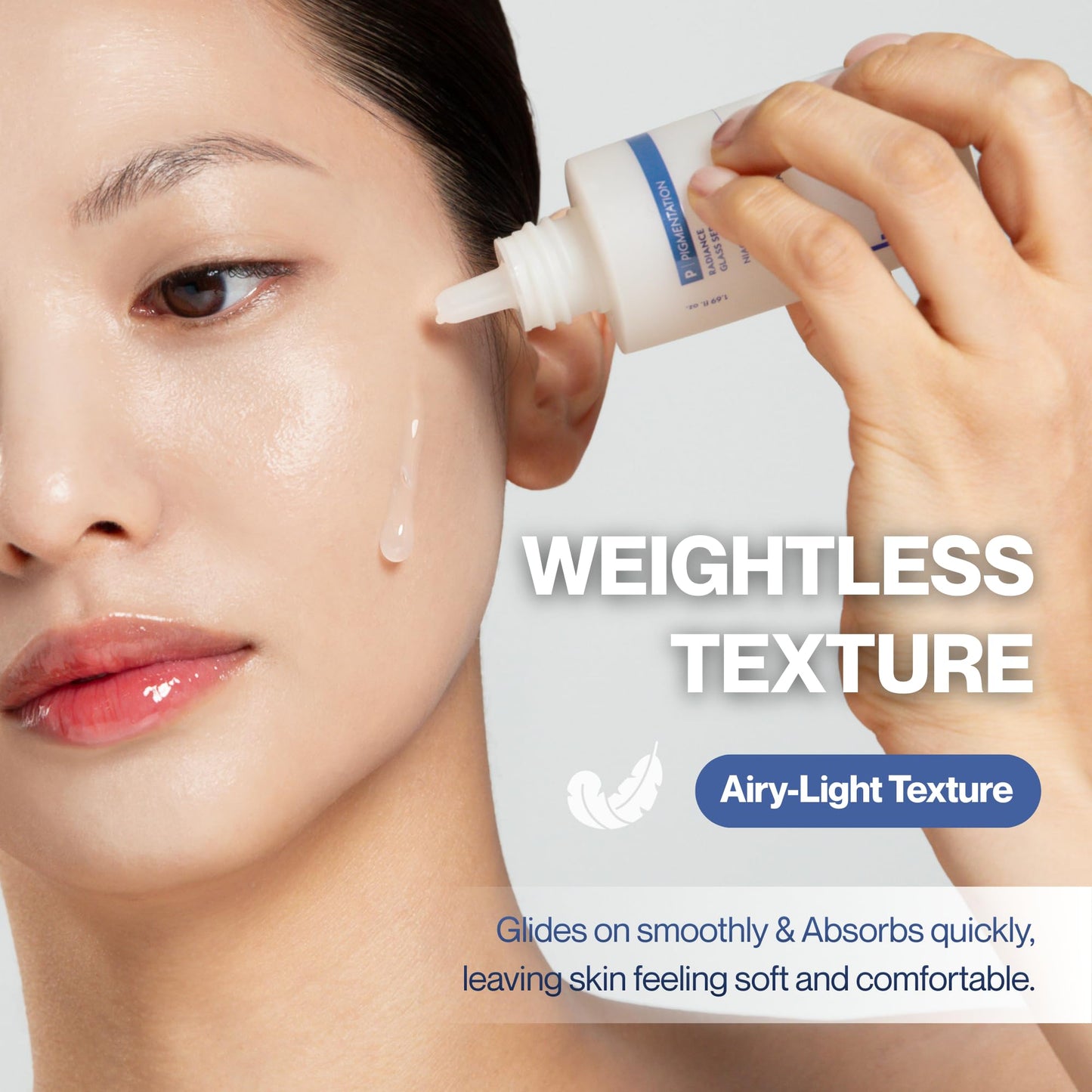 ludient Radiance Glass Serum - 20% Niacinamide & Glutathione, Vitamin C Serum for Face, Dark Spot Corrector, Even Skin Tone & Glass Skin Korean Skin Care for Dark Spots (1.69 fl oz)