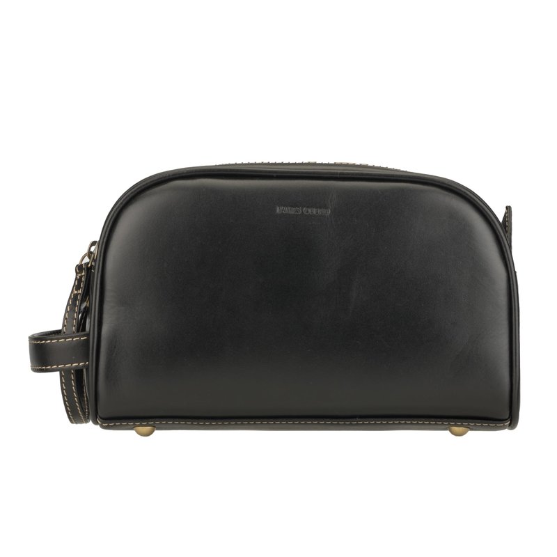 James Cuero Pemium Leather Toiletry Bag – Premium Dopp Kit, Shaving Kit, Travel Pouch, Bathroom Kit, Leather Cosmetic Travel Bag for Men and Women