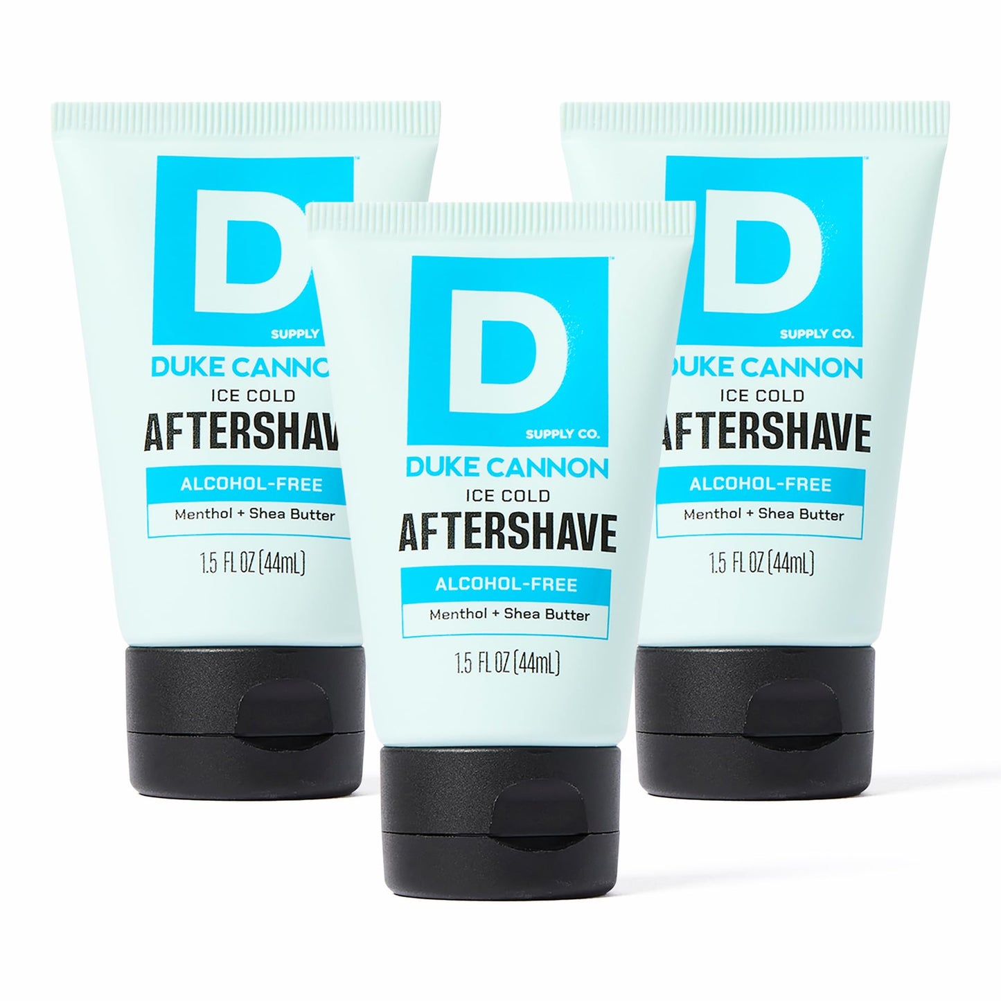 Duke Cannon Cooling After-Shave Balm for Men, 3-Pack, 1.5 oz Each – Alcohol-Free, Menthol Cooling Sensation, Hydrating with Aloe & Shea Butter, Soothes Razor Burn