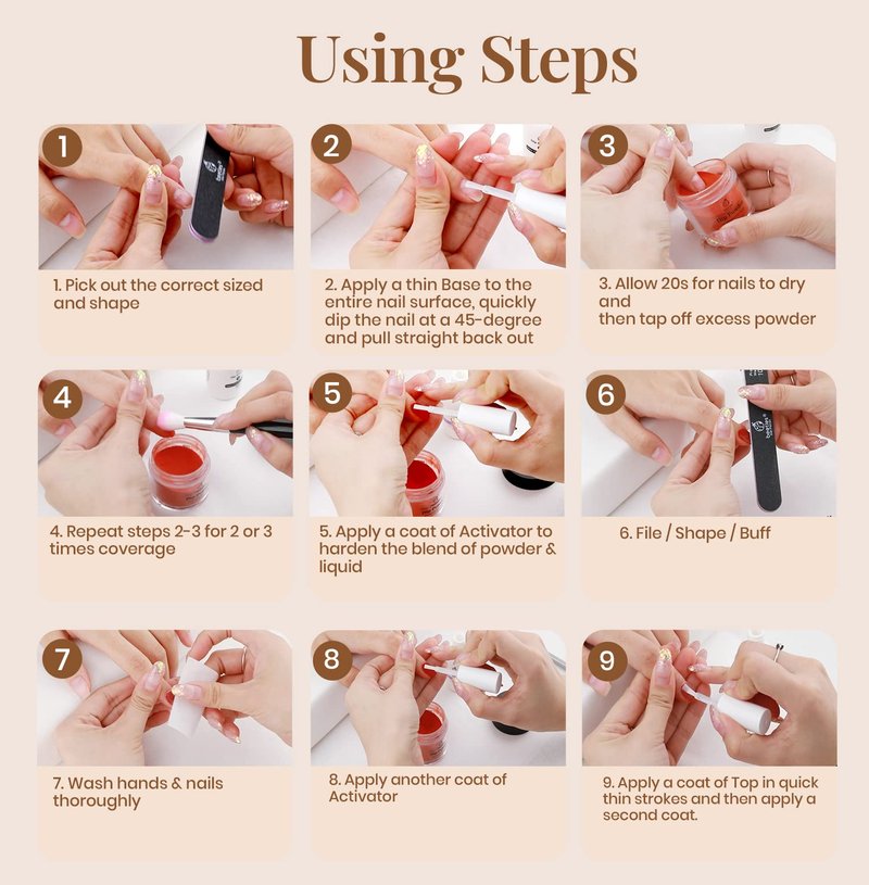 Beetles Dip Powder Liquid Set - 2 In 1 Dip Base & Top Coat and Activator, Nail Dip Liquid Set for Dipping Powders French Nail Design Dip Nail Kit Summer Manicure Gift for Women, 2Pcs 0.51 fl.oz